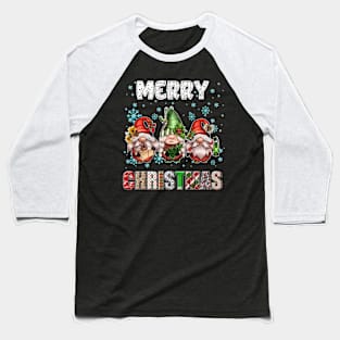 Merry Christmas Gnome Family Funny Xmas Tree Women Men Kids Baseball T-Shirt